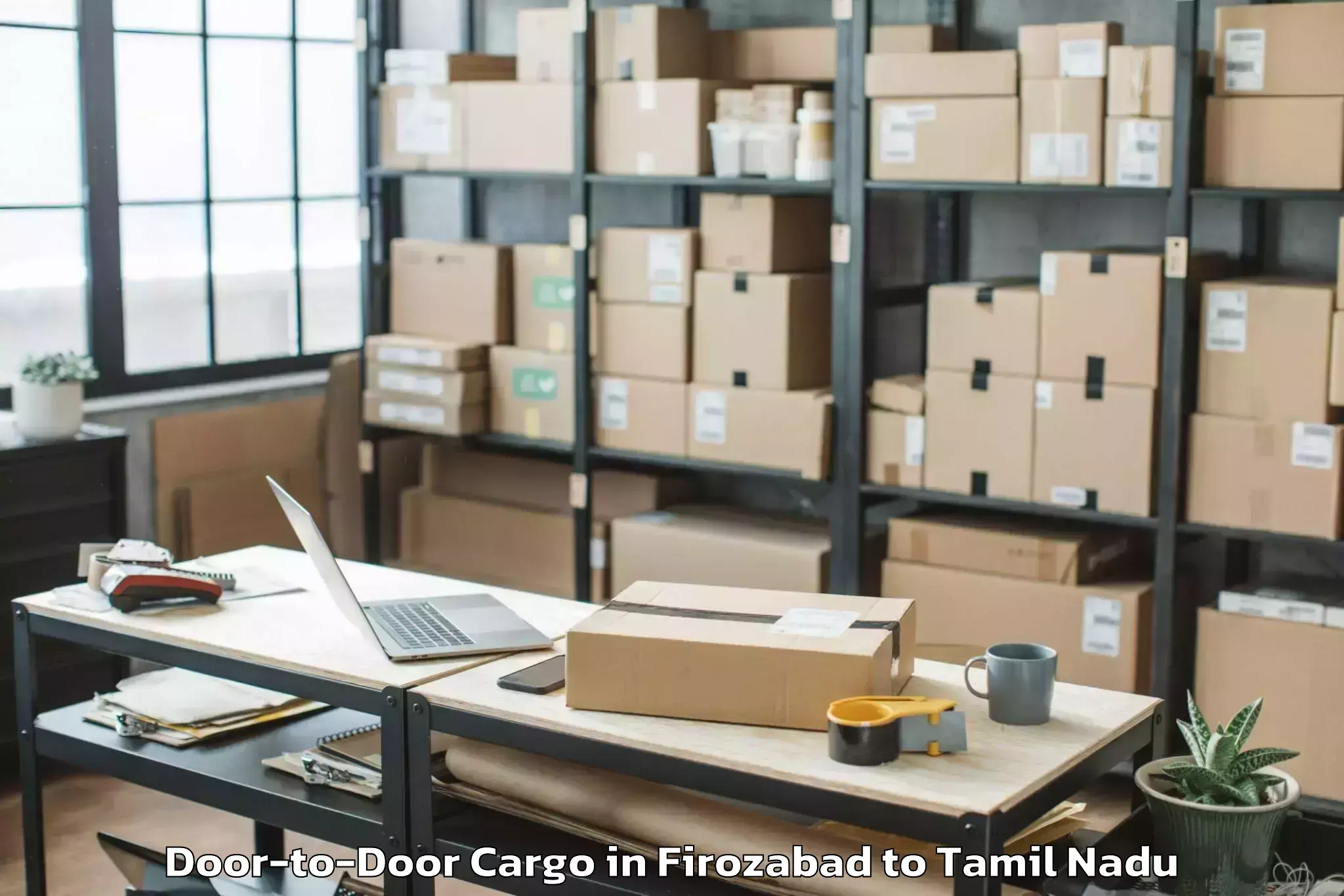 Hassle-Free Firozabad to Avudayarkoil Door To Door Cargo